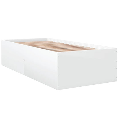Bed Frame without Mattress White 100x200 cm