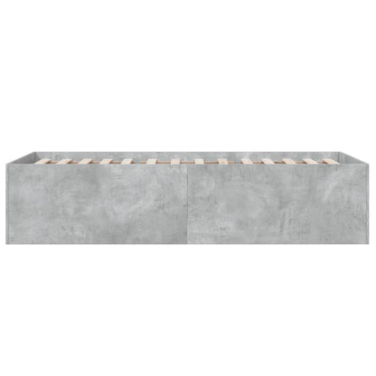 Bed Frame without Mattress Concrete Grey 100x200 cm
