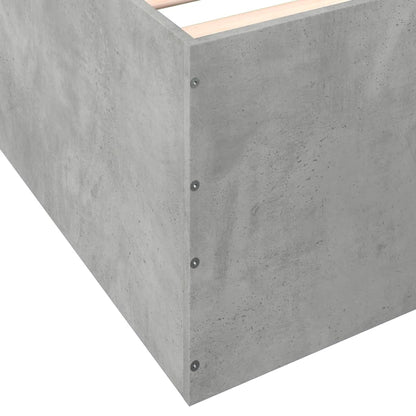 Bed Frame without Mattress Concrete Grey 100x200 cm