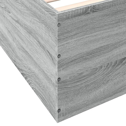 Bed Frame without Mattress Grey Sonoma 100x200 cm