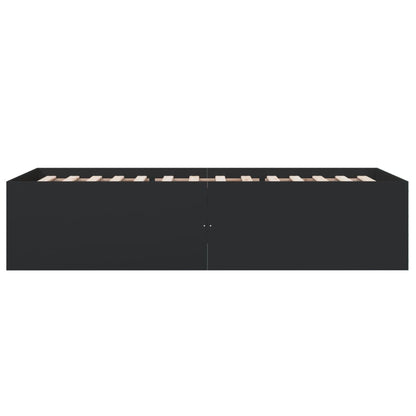 Bed Frame without Mattress Black 90x200 cm
