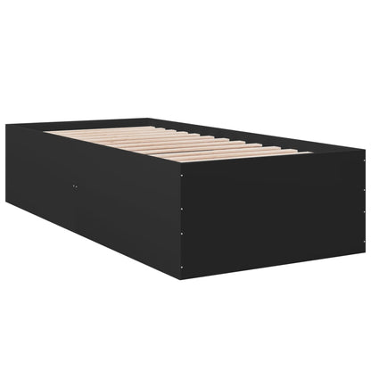 Bed Frame without Mattress Black 90x200 cm