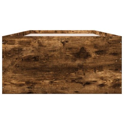 Bed Frame without Mattress Smoked Oak 90x200 cm