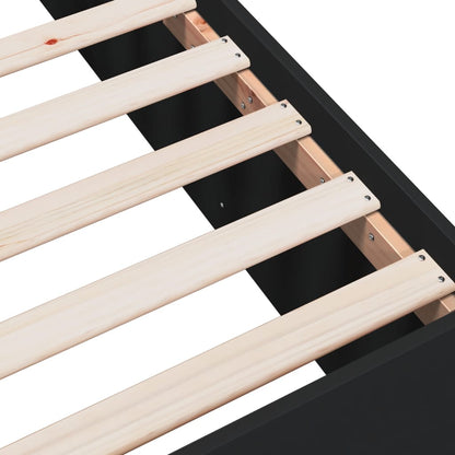 Bed Frame without Mattress Black 90x190 cm Single