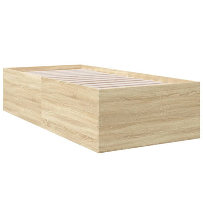 Bed Frame without Mattress Sonoma Oak 90x190 cm Single
