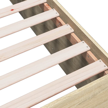 Bed Frame without Mattress Sonoma Oak 90x190 cm Single