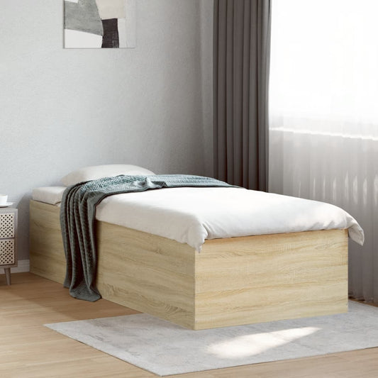 Bed Frame without Mattress Sonoma Oak 90x190 cm Single