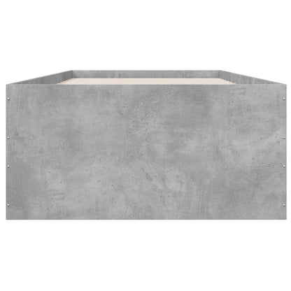 Bed Frame without Mattress Concrete Grey 90x190 cm Single