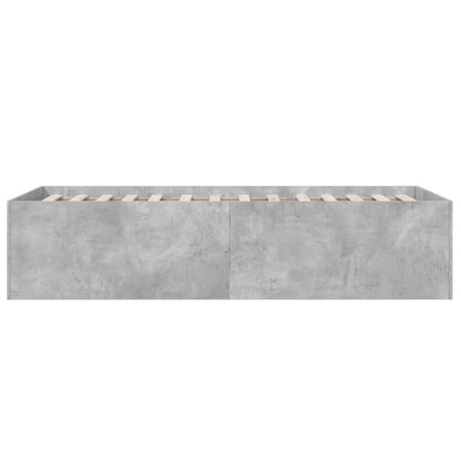 Bed Frame without Mattress Concrete Grey 90x190 cm Single