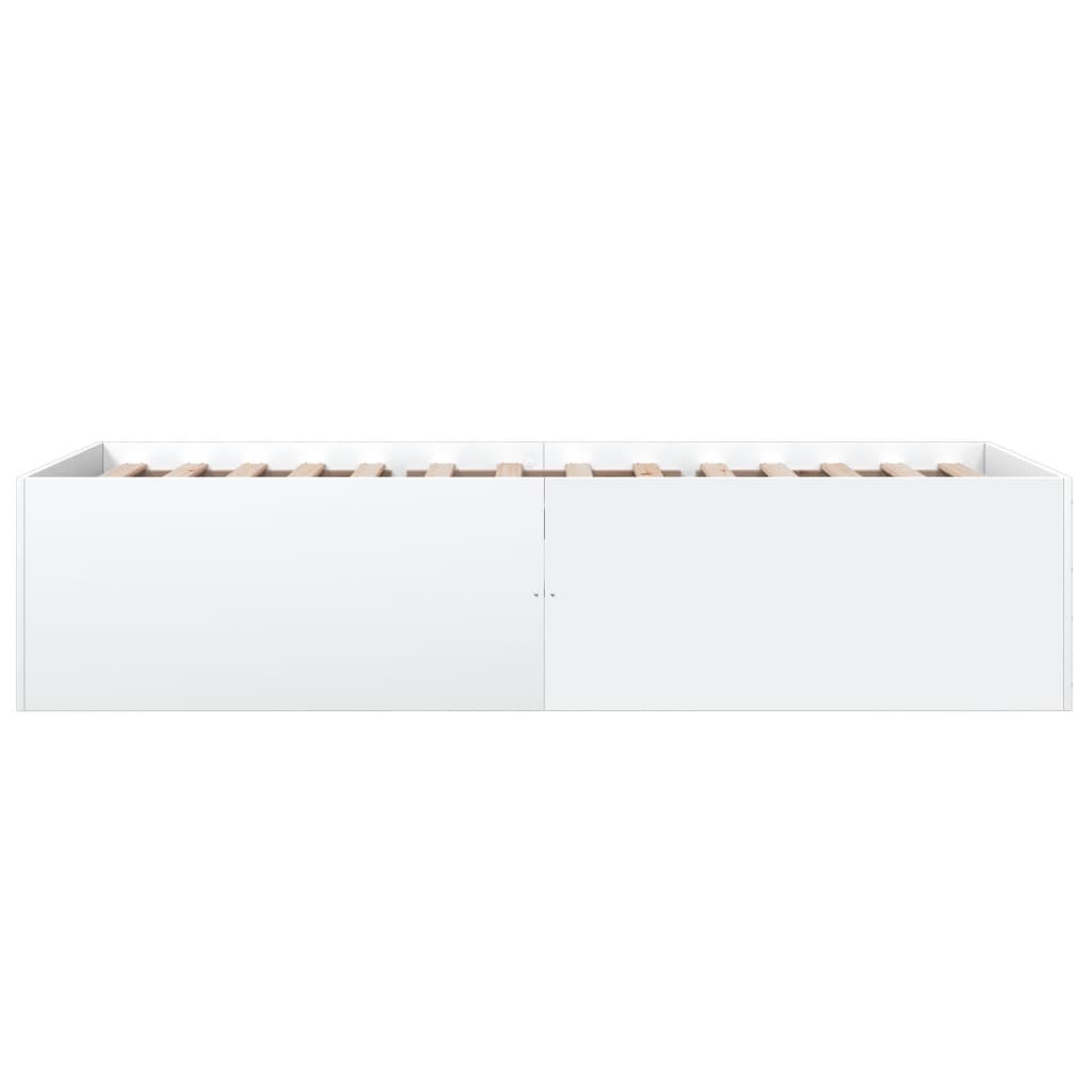 Bed Frame without Mattress White 75x190 cm Small Single
