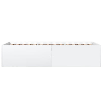Bed Frame without Mattress White 75x190 cm Small Single
