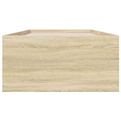 Bed Frame without Mattress Sonoma Oak 75x190 cm Small Single