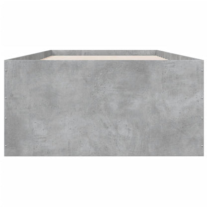 Bed Frame without Mattress Concrete Grey 75x190 cm Small Single