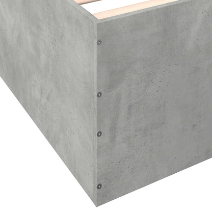Bed Frame without Mattress Concrete Grey 75x190 cm Small Single