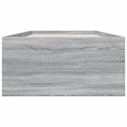 Bed Frame without Mattress Grey Sonoma 75x190 cm Small Single