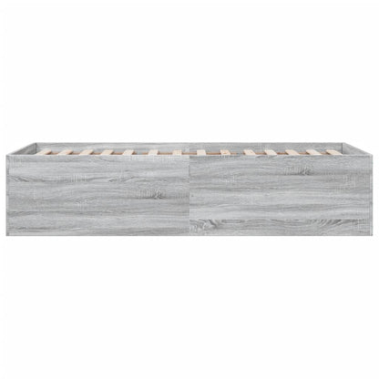 Bed Frame without Mattress Grey Sonoma 75x190 cm Small Single