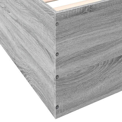 Bed Frame without Mattress Grey Sonoma 75x190 cm Small Single