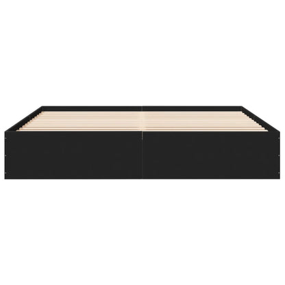 Bed Frame without Mattress Black 200x200 cm