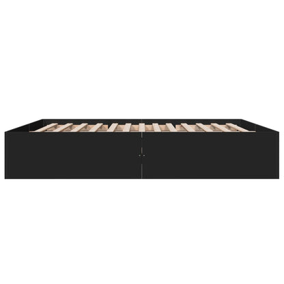 Bed Frame without Mattress Black 200x200 cm