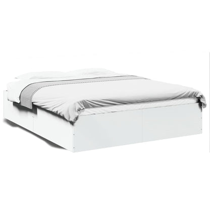 Bed Frame without Mattress White 160x200 cm