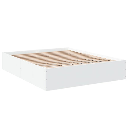 Bed Frame without Mattress White 160x200 cm