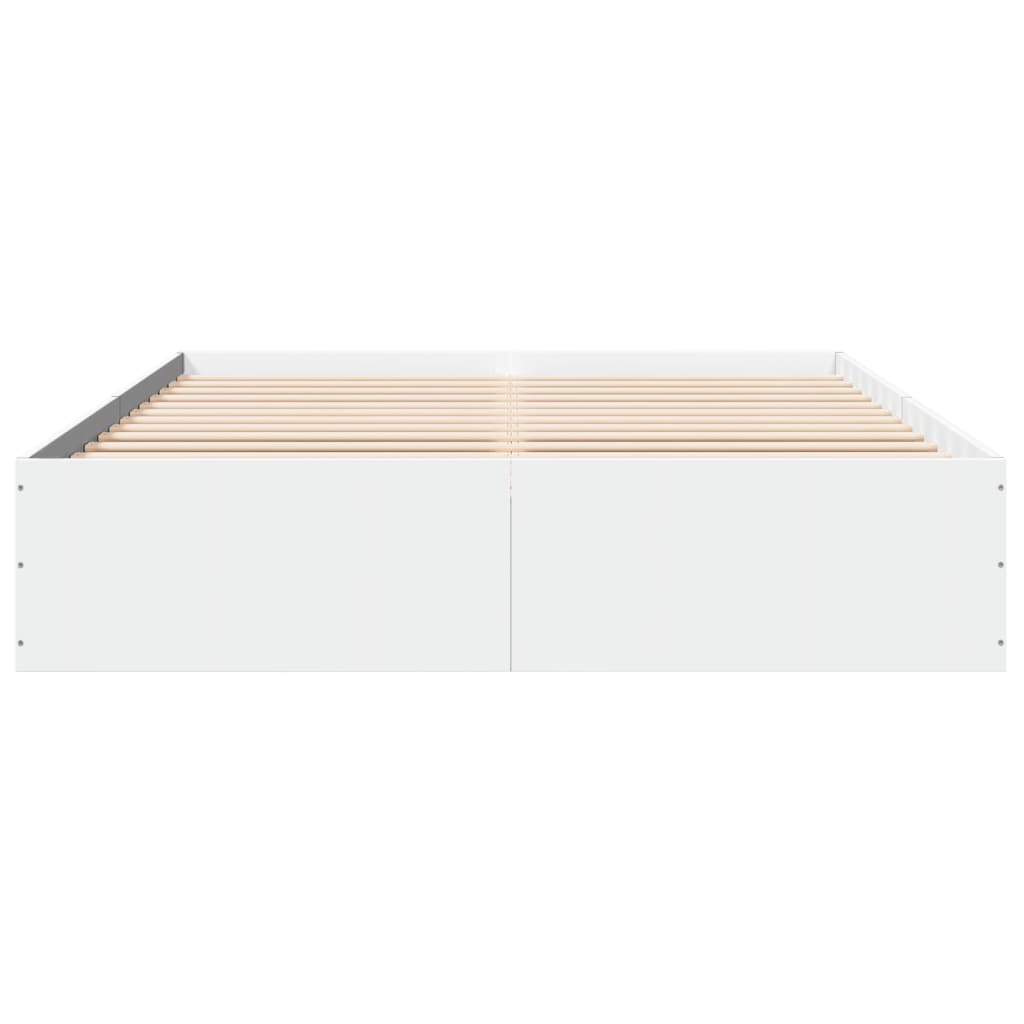 Bed Frame without Mattress White 160x200 cm