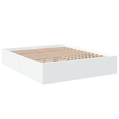 Bed Frame without Mattress White 160x200 cm