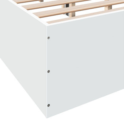 Bed Frame without Mattress White 160x200 cm