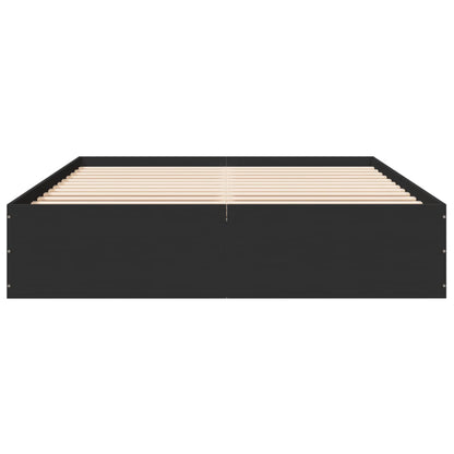 Bed Frame without Mattress Black 160x200 cm