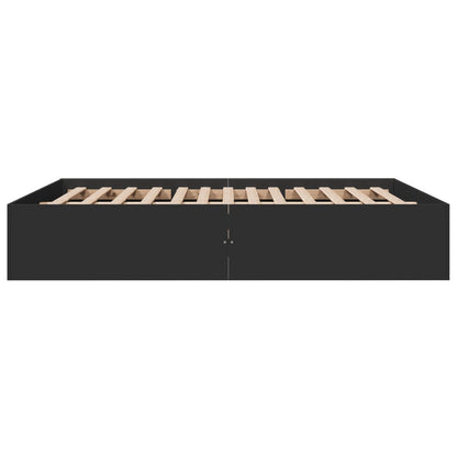 Bed Frame without Mattress Black 150x200 cm King Size