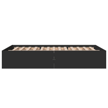 Bed Frame without Mattress Black 120x200 cm