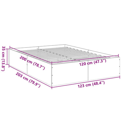 Bed Frame without Mattress Black 120x200 cm