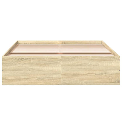 Bed Frame without Mattress Sonoma Oak 120x200 cm