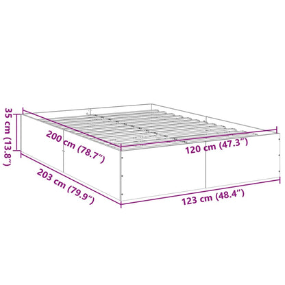 Bed Frame without Mattress Sonoma Oak 120x200 cm