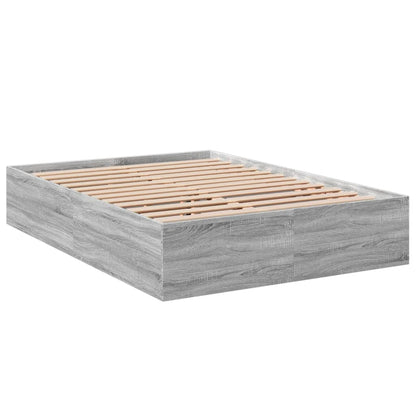 Bed Frame without Mattress Grey Sonoma 120x200 cm
