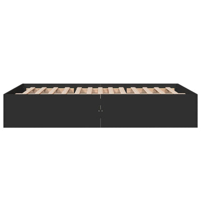 Bed Frame without Mattress Black 140x190 cm