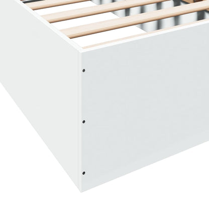 Bed Frame without Mattress White 100x200 cm