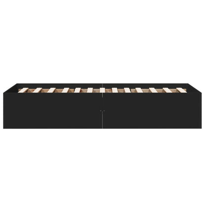 Bed Frame without Mattress Black 100x200 cm