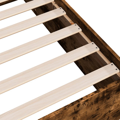 Bed Frame without Mattress Smoked Oak 100x200 cm