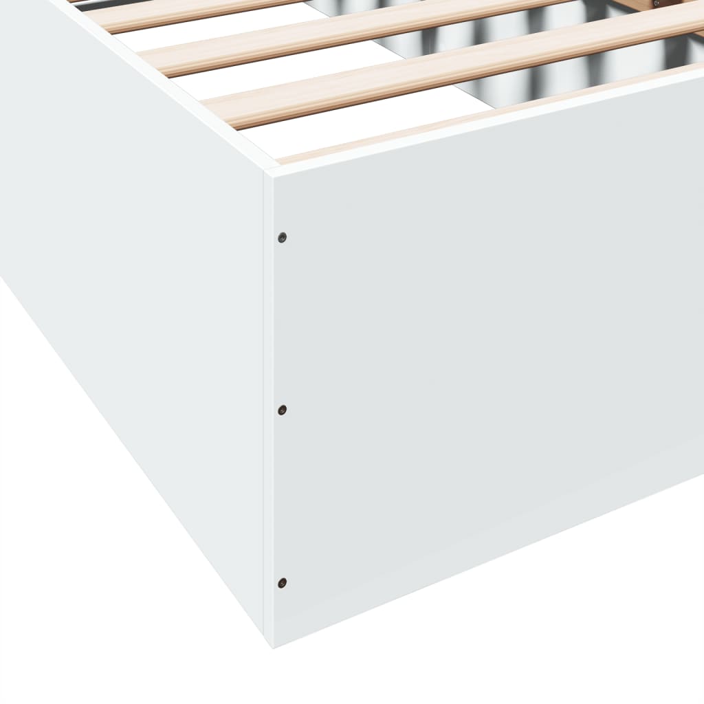 Bed Frame without Mattress White 90x200 cm