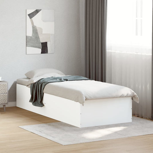 Bed Frame without Mattress White 90x200 cm