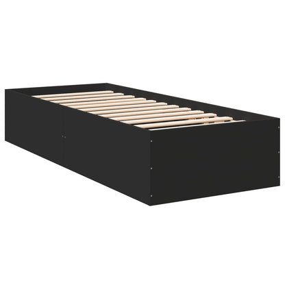Bed Frame without Mattress Black 90x200 cm