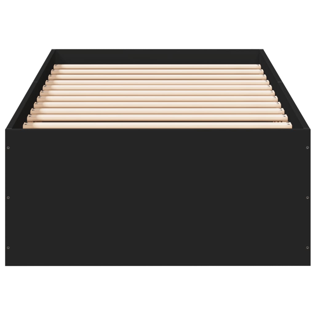 Bed Frame without Mattress Black 90x200 cm