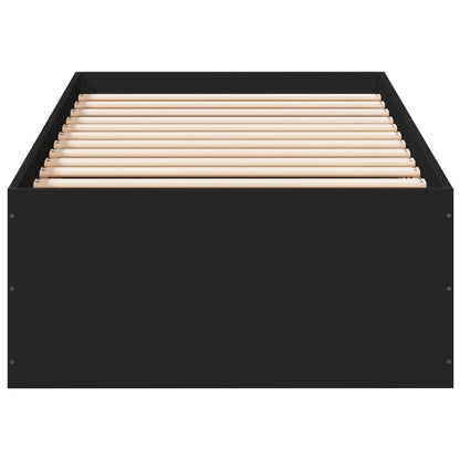 Bed Frame without Mattress Black 90x200 cm