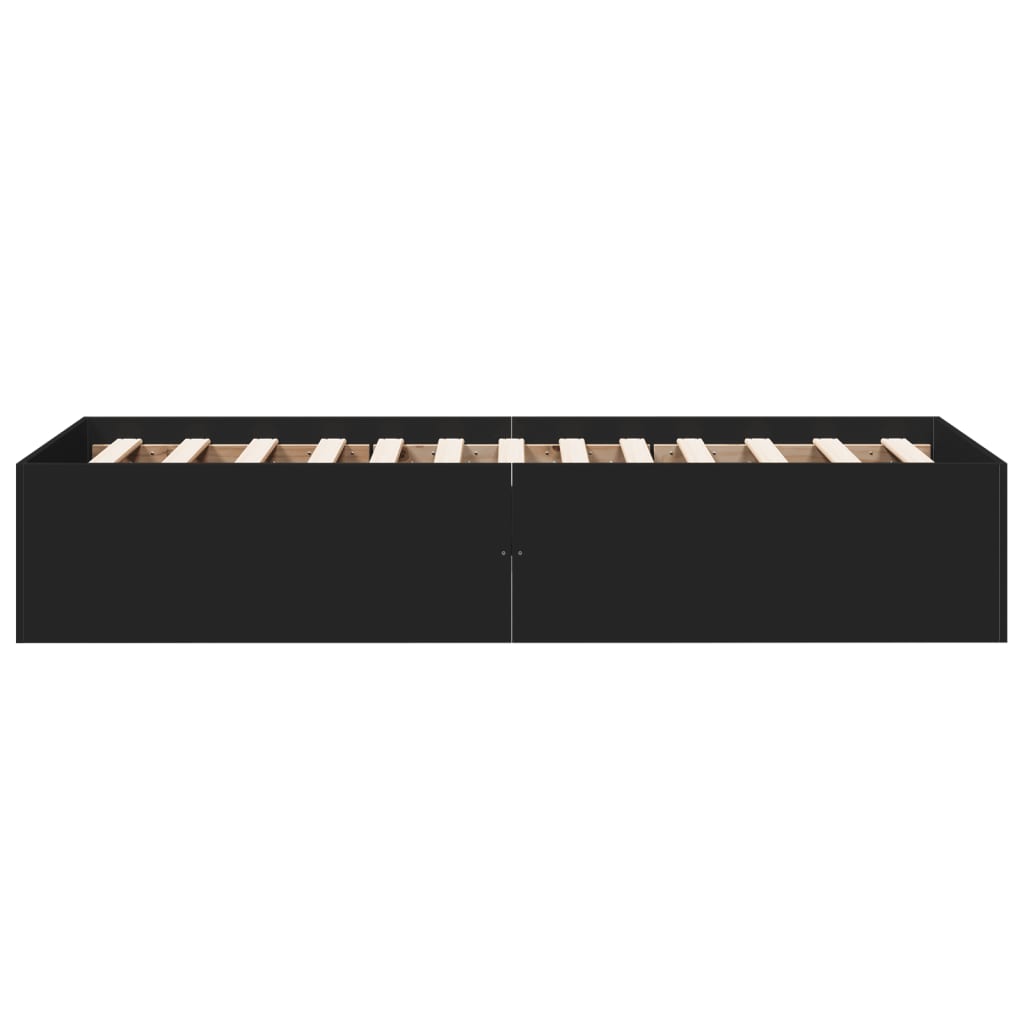 Bed Frame without Mattress Black 90x200 cm