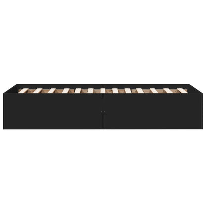 Bed Frame without Mattress Black 90x200 cm
