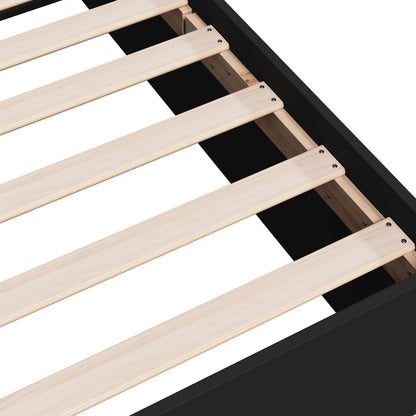 Bed Frame without Mattress Black 90x200 cm