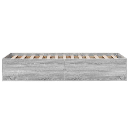 Bed Frame without Mattress Grey Sonoma 90x200 cm