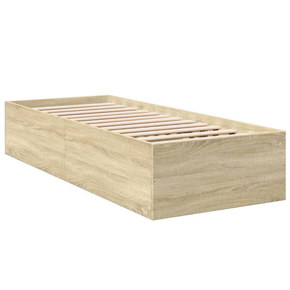 Bed Frame without Mattress Sonoma Oak 90x190 cm Single