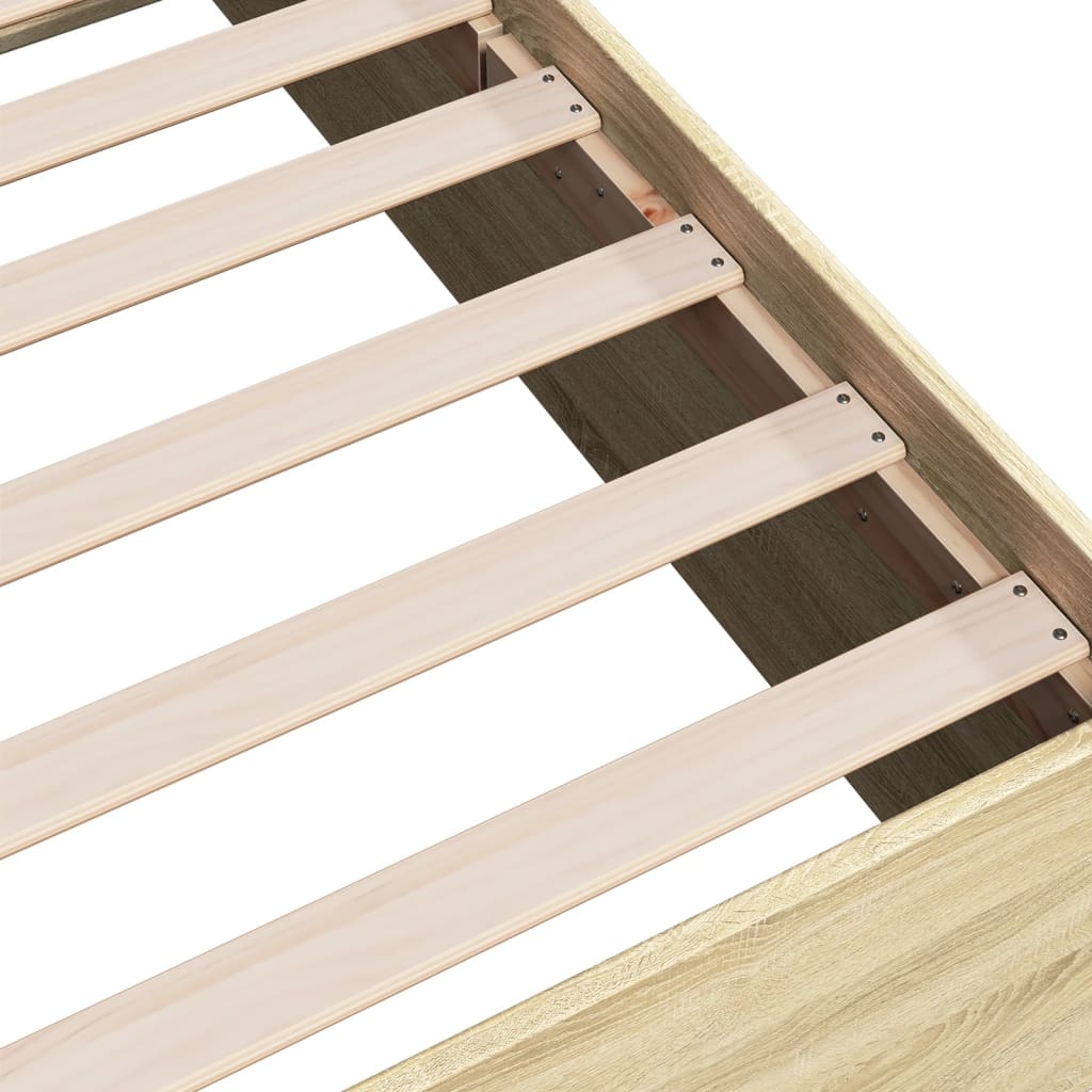 Bed Frame without Mattress Sonoma Oak 90x190 cm Single